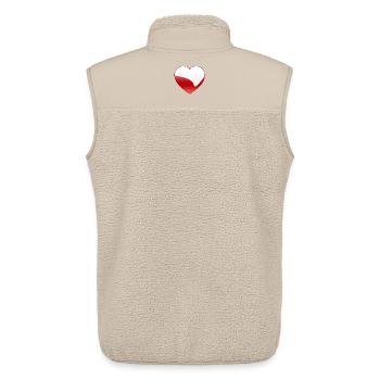 Liebe - Unisex Sherpaweste von Stanley/Stella - Beige - Hinten - AI Model Male 178 light (178cm)