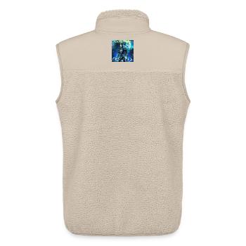 Futuristischer Roboter im Neonkosmos - Unisex Sherpaweste von Stanley/Stella - Beige - Hinten - AI Model Male 178 light (178cm)