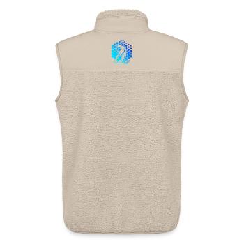 Floorball Love Clear Look for Floorball - Unisex Sherpa Gilet by Stanley/Stella - beige - Back - AI Model Male 178 light (178cm)