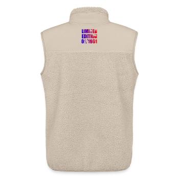 65th Birthday Limited Edition 01/1961 - Unisex Sherpa Gilet by Stanley/Stella - beige - Back - AI Model Male 178 light (178cm)