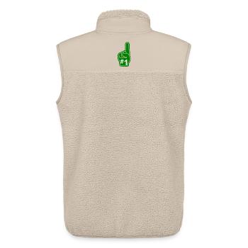 Fan Sport USA - Unisex Sherpaweste von Stanley/Stella - Beige - Hinten - AI Model Male 178 light (178cm)