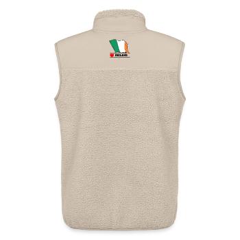 Ireland Flag with Heart - Unisex Sherpa Gilet by Stanley/Stella - beige - Back - AI Model Male 178 light (178cm)