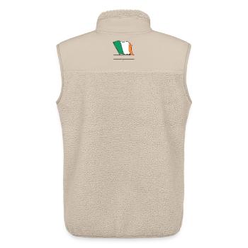 Ireland Flag Name Space - Unisex Sherpa Gilet by Stanley/Stella - beige - Back - AI Model Male 178 light (178cm)