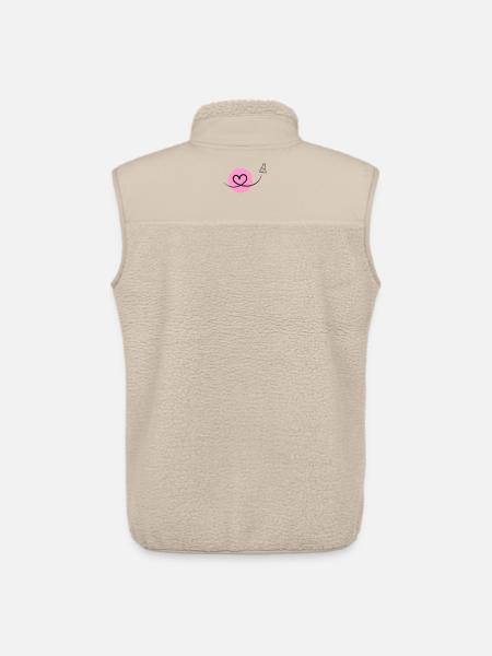 Badminton Love – Badminton Heart - Unisex Sherpa Gilet by Stanley/Stella - beige