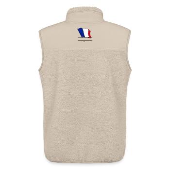 France Flag Name Space - Unisex Sherpa Gilet by Stanley/Stella - beige - Back - AI Model Male 178 light (178cm)