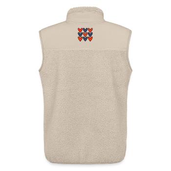 VALENTINSTAG. HERZ. ICH LIEBE DICH. ICH LIEBE DICH - Unisex Sherpaweste von Stanley/Stella - Beige - Hinten - AI Model Male 178 light (178cm)