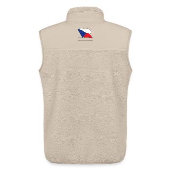 CZECH REPUBLIC – Personalised Flag - Unisex Sherpa Gilet by Stanley/Stella - beige - Back - AI Model Male 178 light (178cm)