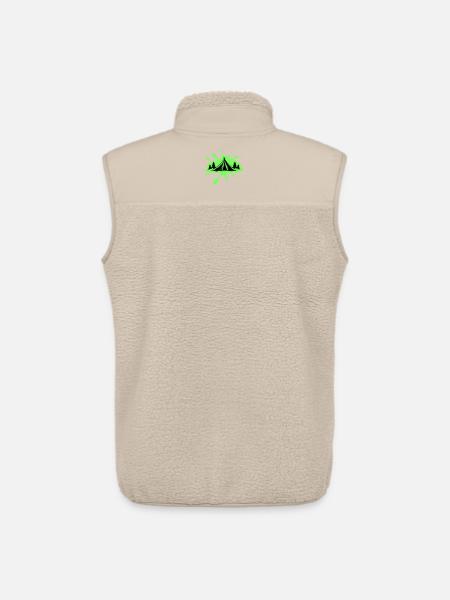 Camping Tent Nature Blobs - Unisex Sherpa Gilet by Stanley/Stella - beige