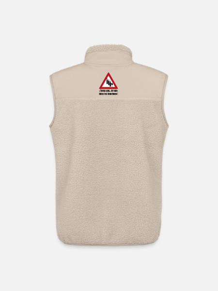 I CAN'T, I'M IN TRAFFIC! (wine) - Unisex Sherpa Gilet by Stanley/Stella - beige