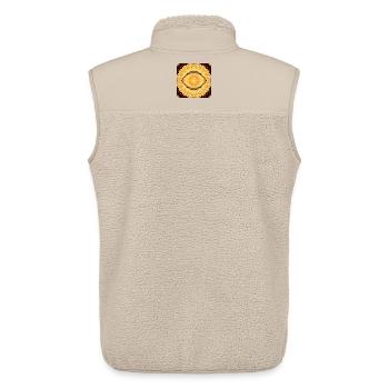 Sun Mandala Kaleidoscope - Unisex Sherpa Gilet by Stanley/Stella - beige - Back - AI Model Male 178 light (178cm)