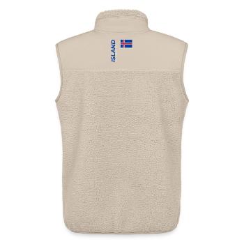Seljalandsfoss - Unisex Sherpa Gilet by Stanley/Stella - beige - Back - AI Model Male 178 light (178cm)