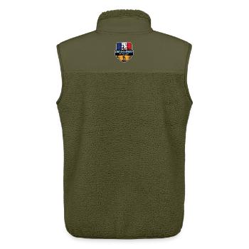 Cime de la Bonette France Cycling I've Done It! 01 - Unisex Sherpa Gilet by Stanley/Stella - khaki - Back - AI Model Male 178 light (178cm)