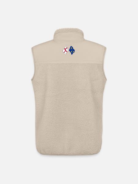 Cheshire & England Crossed Flags - Unisex Sherpa Gilet by Stanley/Stella - beige