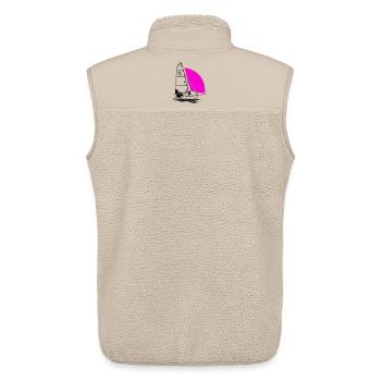 RS 500 Régate de dériveurs à voile voile de couleur - Veste sans manches sherpa unisexe Stanley/Stella - beige - Dos - AI Model Male 178 light (178cm)