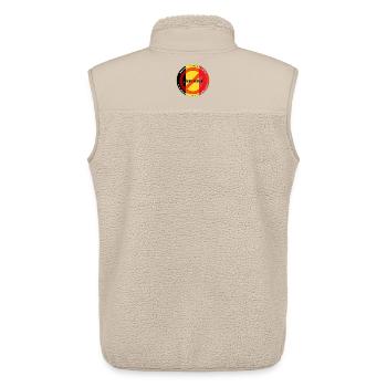 Protestation des agriculteurs contre le Mercosur - Veste sans manches sherpa unisexe Stanley/Stella - beige - Dos - AI Model Male 178 light (178cm)