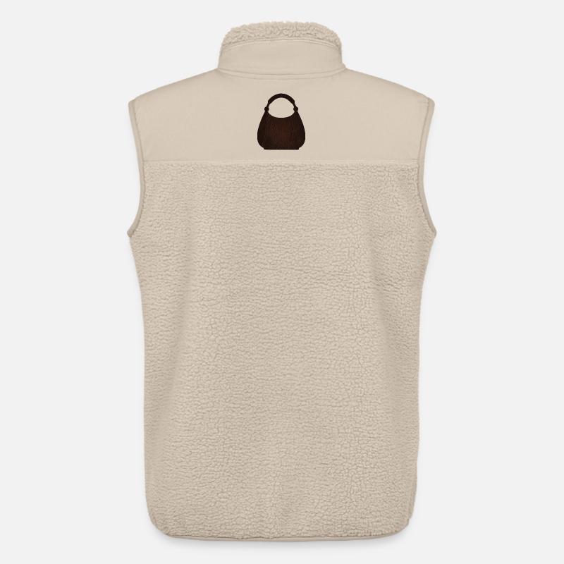 Texture du sac en cuir marron - Veste sans manches sherpa unisexe Stanley/Stella - beige