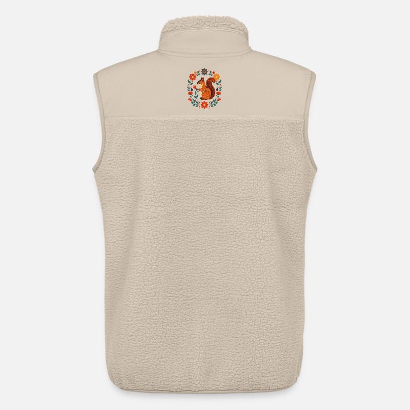 Blumenkranz-Eichhörnchen - Unisex Sherpaweste von Stanley/Stella - Beige