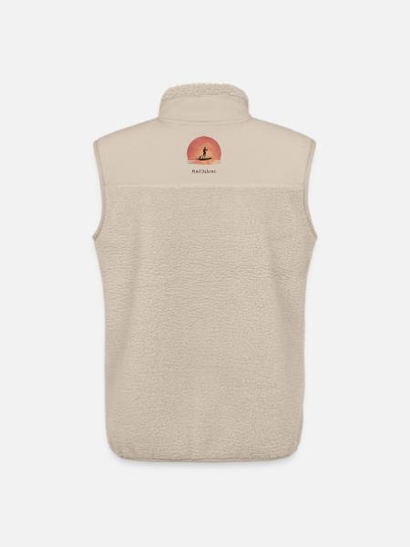 Sunset SUP – Tranquility on the water - Unisex Sherpa Gilet by Stanley/Stella - beige