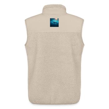 Whale shark mother with baby underwater nature - Unisex Sherpa Gilet by Stanley/Stella - beige - Back - AI Model Male 178 light (178cm)