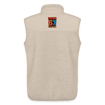 Soccer 67 | Six Seven - Unisex Sherpaweste von Stanley/Stella - Beige - Hinten - AI Model Male 178 light (178cm)