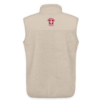 Kopenhagener Schild mit dänischer Flagge - Unisex Sherpaweste von Stanley/Stella - Beige - Hinten - AI Model Male 178 light (178cm)