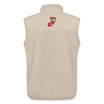 Bulldog Basketball Dunk Mascot - Unisex Sherpa Gilet by Stanley/Stella - beige - Back - AI Model Male 178 light (178cm)