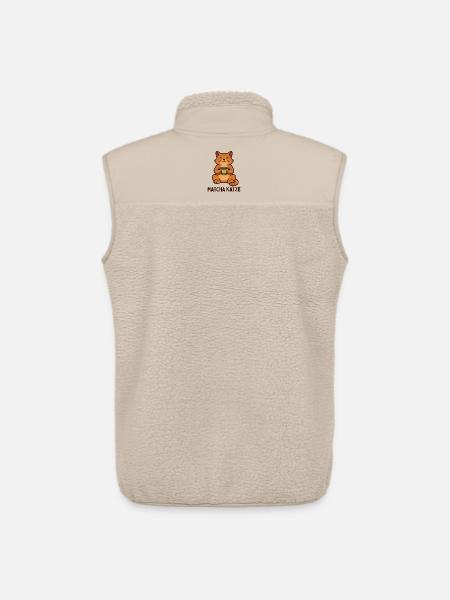 Matcha Katze Teegenuss - Unisex Sherpaweste von Stanley/Stella - Beige