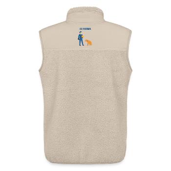 Sir Postman vs. Dog: Superior Delivery Hero - Unisex Sherpa Gilet by Stanley/Stella - beige - Back - AI Model Male 178 light (178cm)