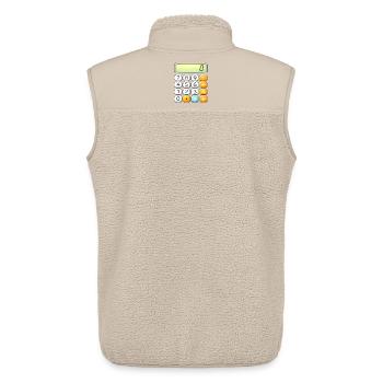 Neon Calculator Icon Tee - Unisex Sherpa Gilet by Stanley/Stella - beige - Back - AI Model Male 178 light (178cm)