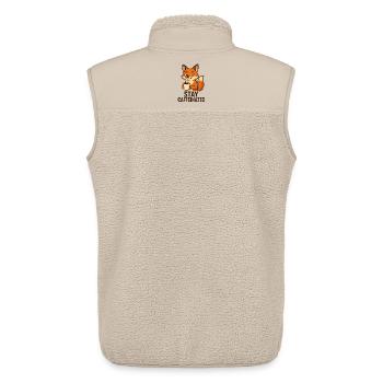 Fuchs Kaffee Motiv Stay Caffeinated - Unisex Sherpaweste von Stanley/Stella - Beige - Hinten - AI Model Male 178 light (178cm)