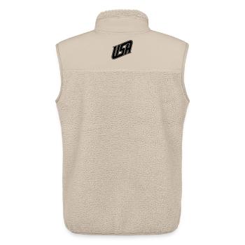 Logo USA - variable de couleur - Veste sans manches sherpa unisexe Stanley/Stella - beige - Dos - AI Model Male 178 light (178cm)