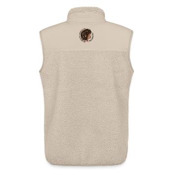 Educated Motivated Melanated Woman - Unisex Sherpa Gilet by Stanley/Stella - beige - Back - AI Model Male 178 light (178cm)