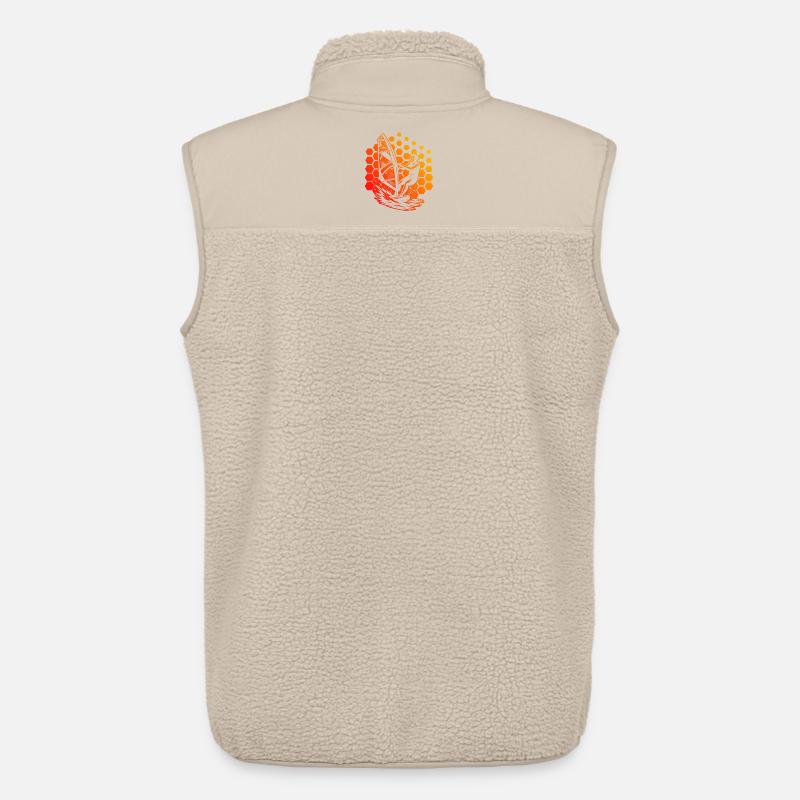 Modernes Windsurfing Artwork - Unisex Sherpaweste von Stanley/Stella - Beige