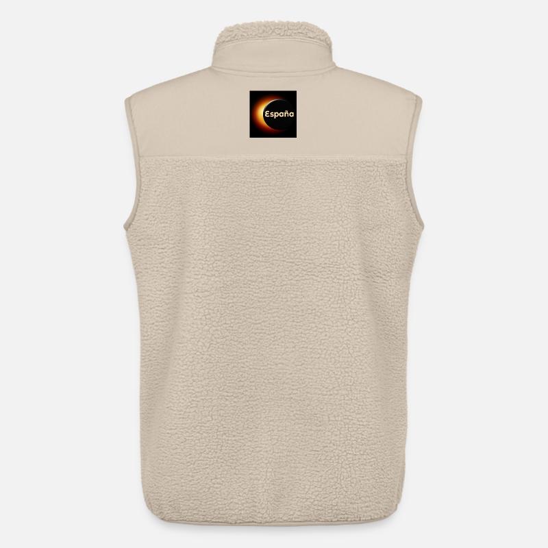 Total Solar Eclipse Spain - Unisex Sherpa Gilet by Stanley/Stella - beige
