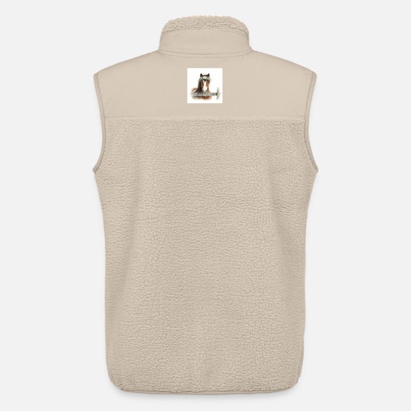 Blütengekrontes Pferd - Unisex Sherpaweste von Stanley/Stella - Beige