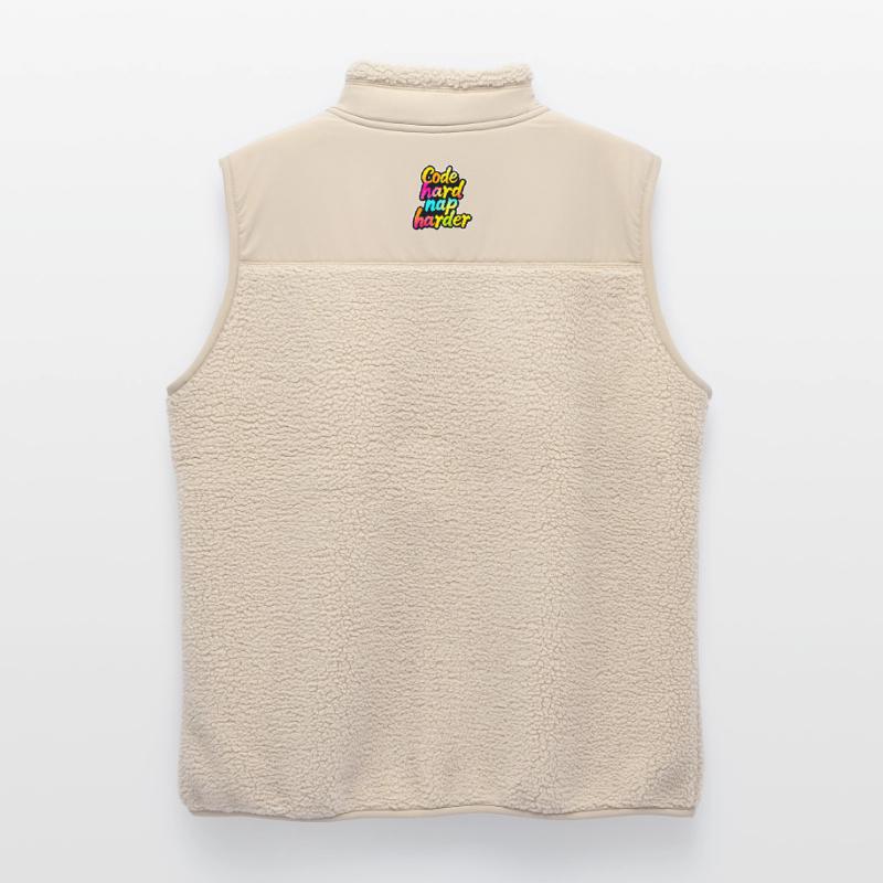 Code Hard Nap Harder Funny Programmer Tee Veste sans manches sherpa unisexe Stanley/Stella