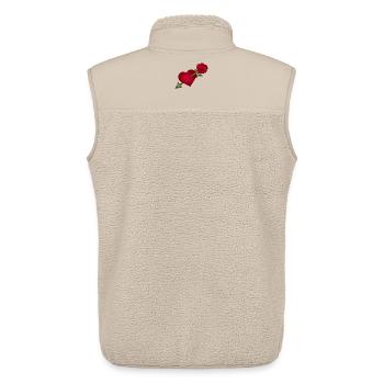Red Rose Meets Heart with Arrow Illustration - Unisex Sherpa Gilet by Stanley/Stella - beige - Back - AI Model Male 178 light (178cm)