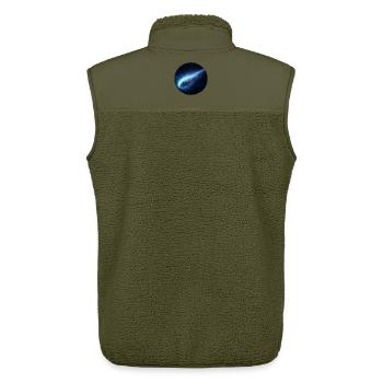 Astronomischer Weltraumkometen-Streifenschwanz - Unisex Sherpaweste von Stanley/Stella - Khaki - Hinten - AI Model Male 178 light (178cm)