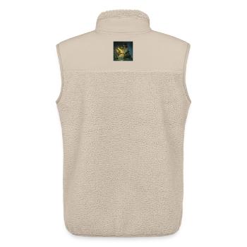 Elegantes Sumpf Krokodil mit Drink & Zylinder - Unisex Sherpaweste von Stanley/Stella - Beige - Hinten - AI Model Male 178 light (178cm)
