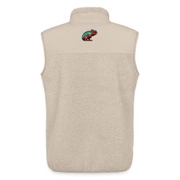 Animal caméléon - Veste sans manches sherpa unisexe Stanley/Stella - beige - Dos - AI Model Male 178 light (178cm)