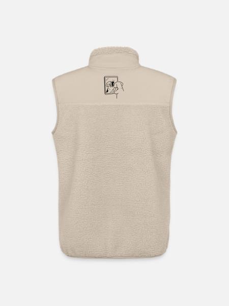 Selfie Dog Dog - Unisex Sherpa Gilet by Stanley/Stella - beige