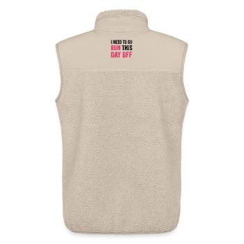 Ich muss diesen Tag frei machen - Unisex Sherpaweste von Stanley/Stella - Beige - Hinten - AI Model Male 178 light (178cm)