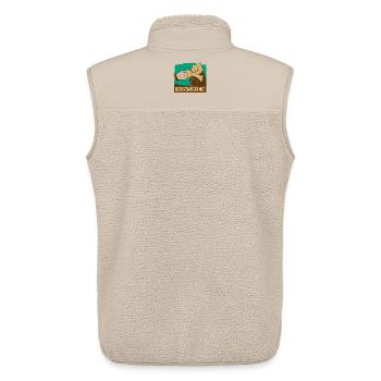 Meilleure Chatte Mamie du Monde Chats Grand-mère Chat - Veste sans manches sherpa unisexe Stanley/Stella - beige - Dos - AI Model Male 178 light (178cm)