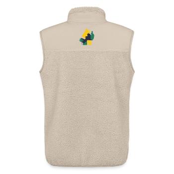 Abstract Desert Landscape - Unisex Sherpa Gilet by Stanley/Stella - beige - Back - AI Model Male 178 light (178cm)