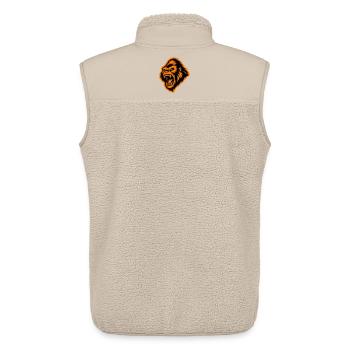 Gorilla Kopf - Unisex Sherpaweste von Stanley/Stella - Beige - Hinten - AI Model Male 178 light (178cm)