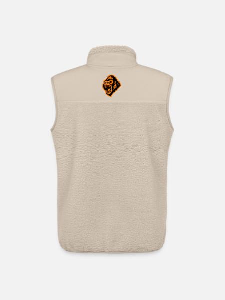 Gorilla Head - Unisex Sherpa Gilet by Stanley/Stella - beige