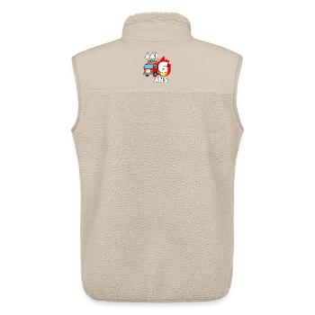 I'm 6 years old fire truck fun - Unisex Sherpa Gilet by Stanley/Stella - beige - Back - AI Model Male 178 light (178cm)