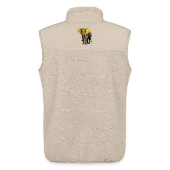 Elefanten Diva: Pop Art Design mit bunten Akzenten - Unisex Sherpaweste von Stanley/Stella - Beige - Hinten - AI Model Male 178 light (178cm)