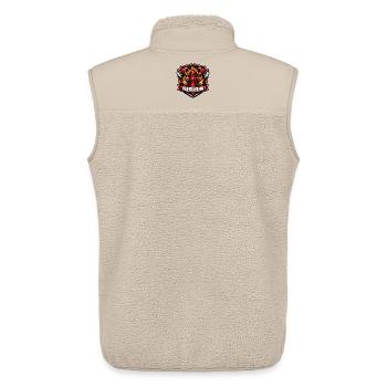 Fire Brigade Logo with Fire Hydrant and Flames - Unisex Sherpa Gilet by Stanley/Stella - beige - Back - AI Model Male 178 light (178cm)