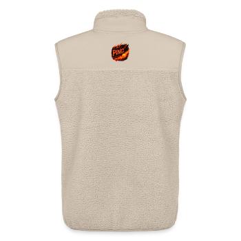 Tischtennis – Tennistisch - Unisex Sherpaweste von Stanley/Stella - Beige - Hinten - AI Model Male 178 light (178cm)